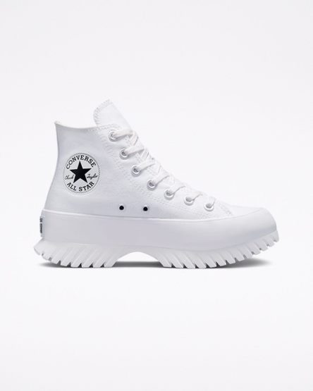 Dámské Boty Vysoké Converse Chuck Taylor All Star Lugged 2.0 Bílé Černé | CZ TVHE31